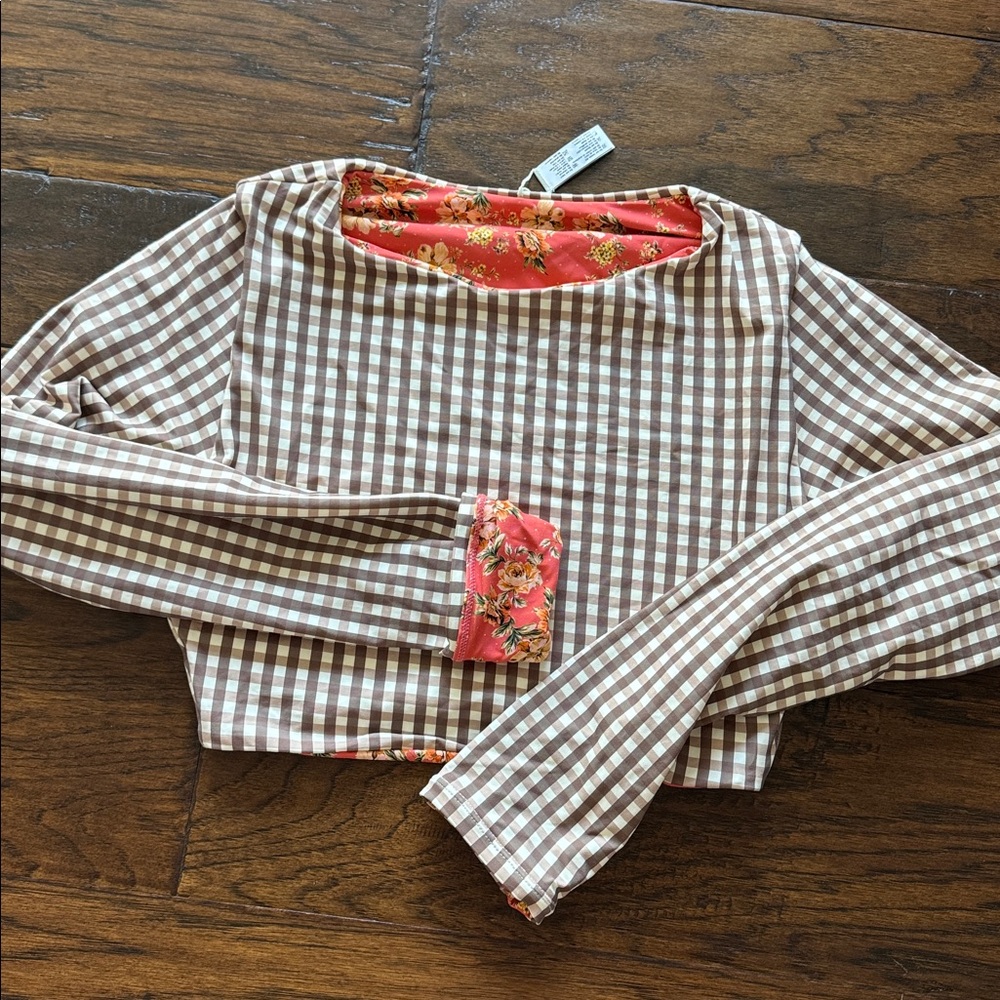 Maaji reversible long sleeve swim top size M